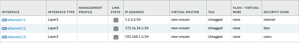 image of PAN-OS GUI with network interfaces